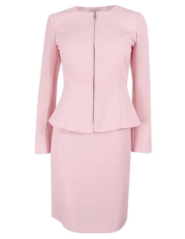 Tahari Pink Size 4 Long Sleeve Boat Neck Cocktail Dress on Queenly