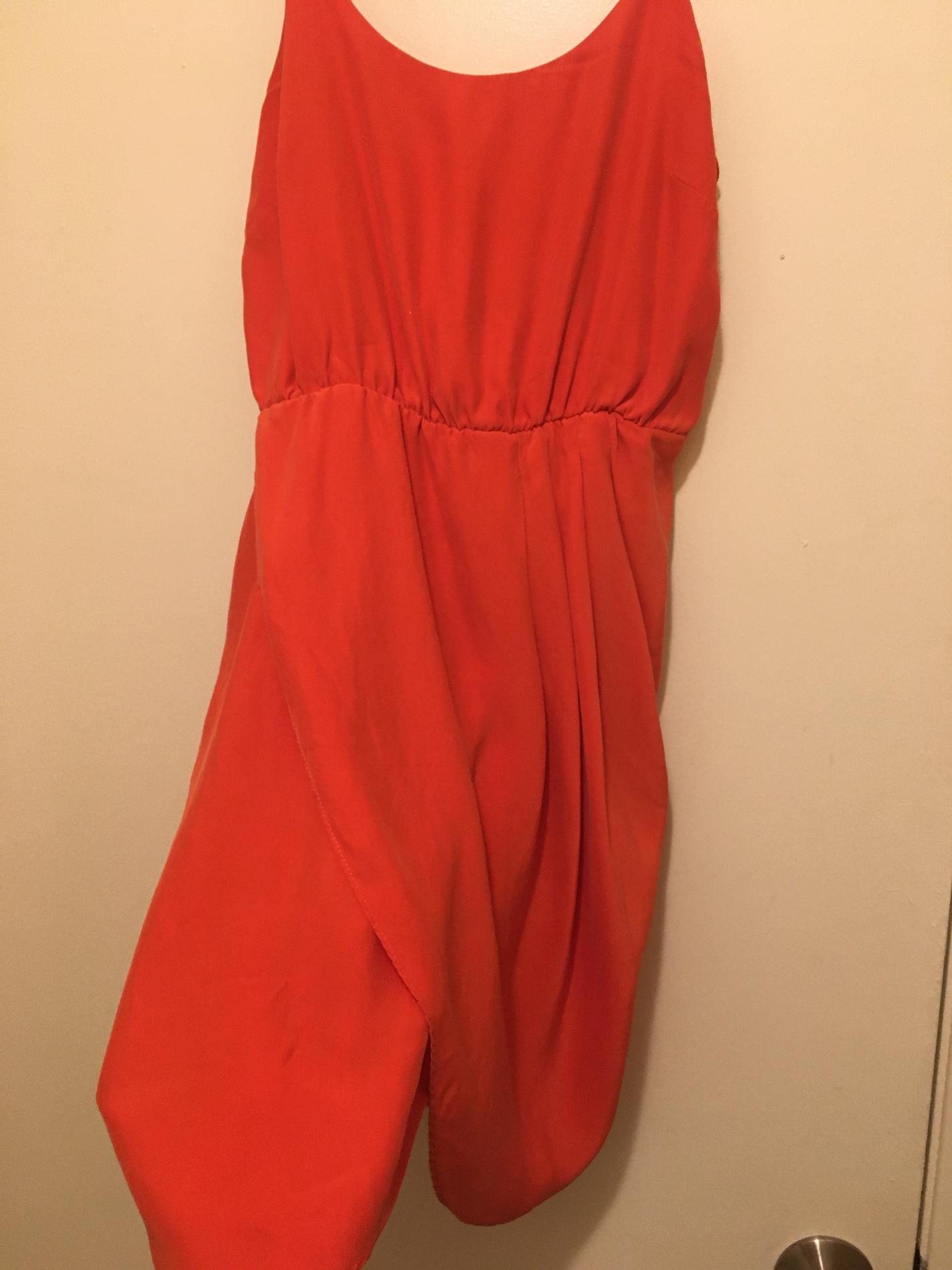 Amanda uprichard Size 6 Satin Orange Cocktail Dress on Queenly