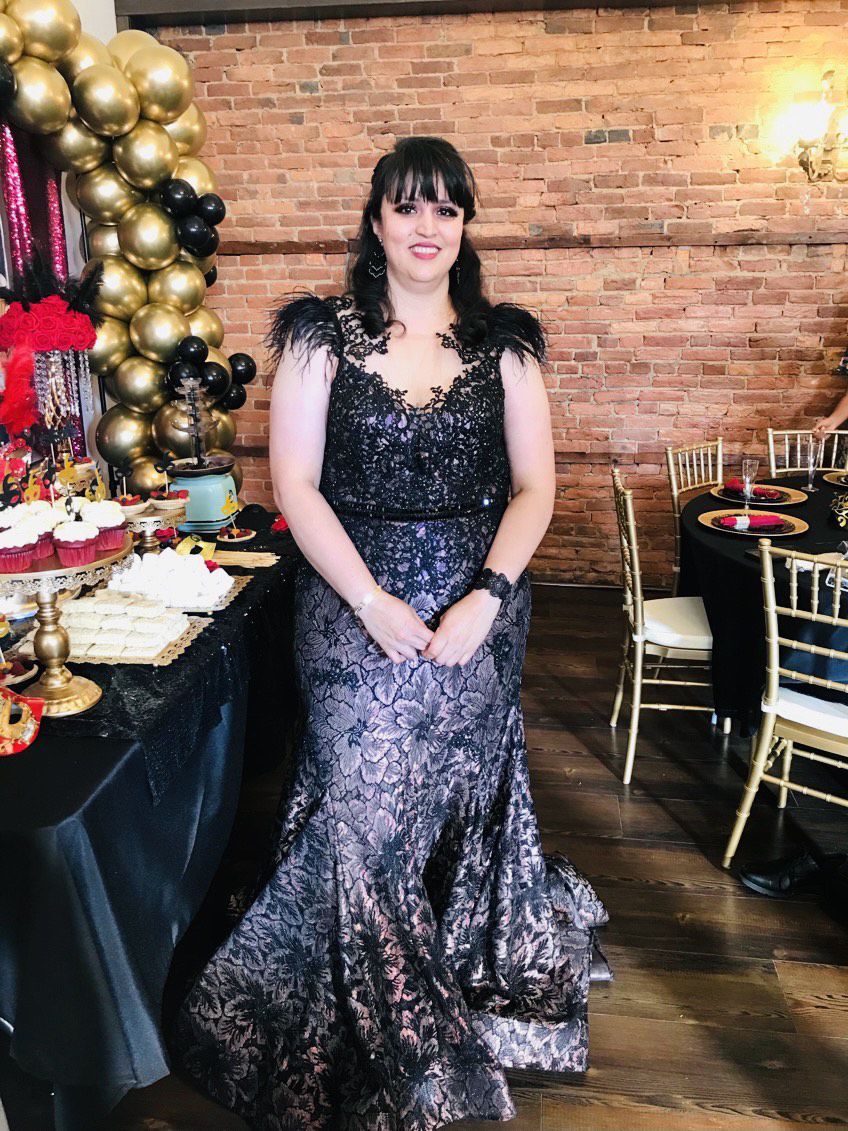 Mac Duggal Plus Size 16 Prom Black Mermaid Dress on Queenly