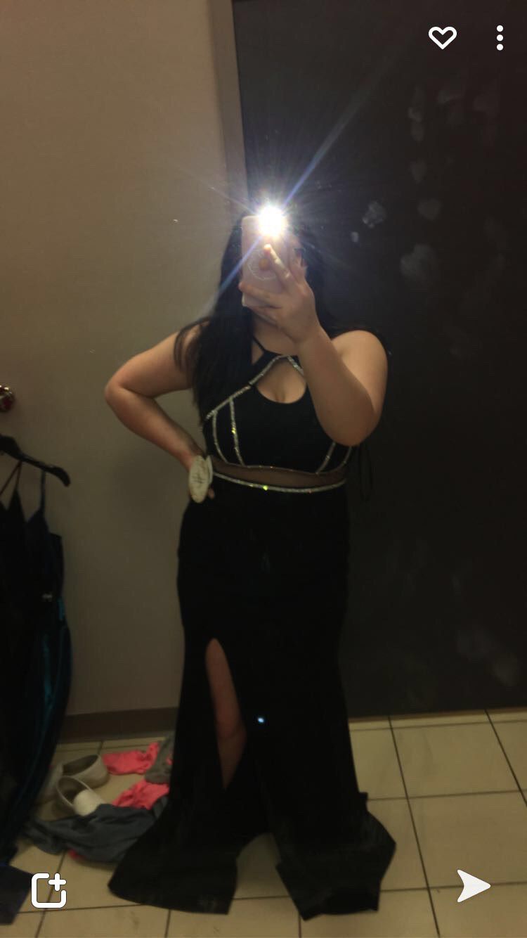 Size 10 Black Side Slit Dress on Queenly