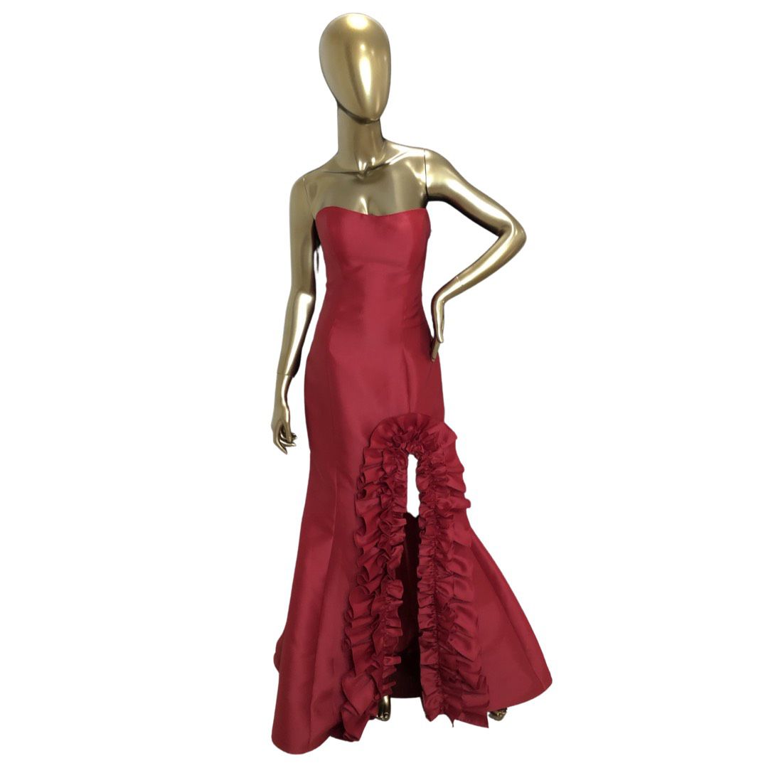 Tarik Ediz Size 8 Red Mermaid Dress on Queenly