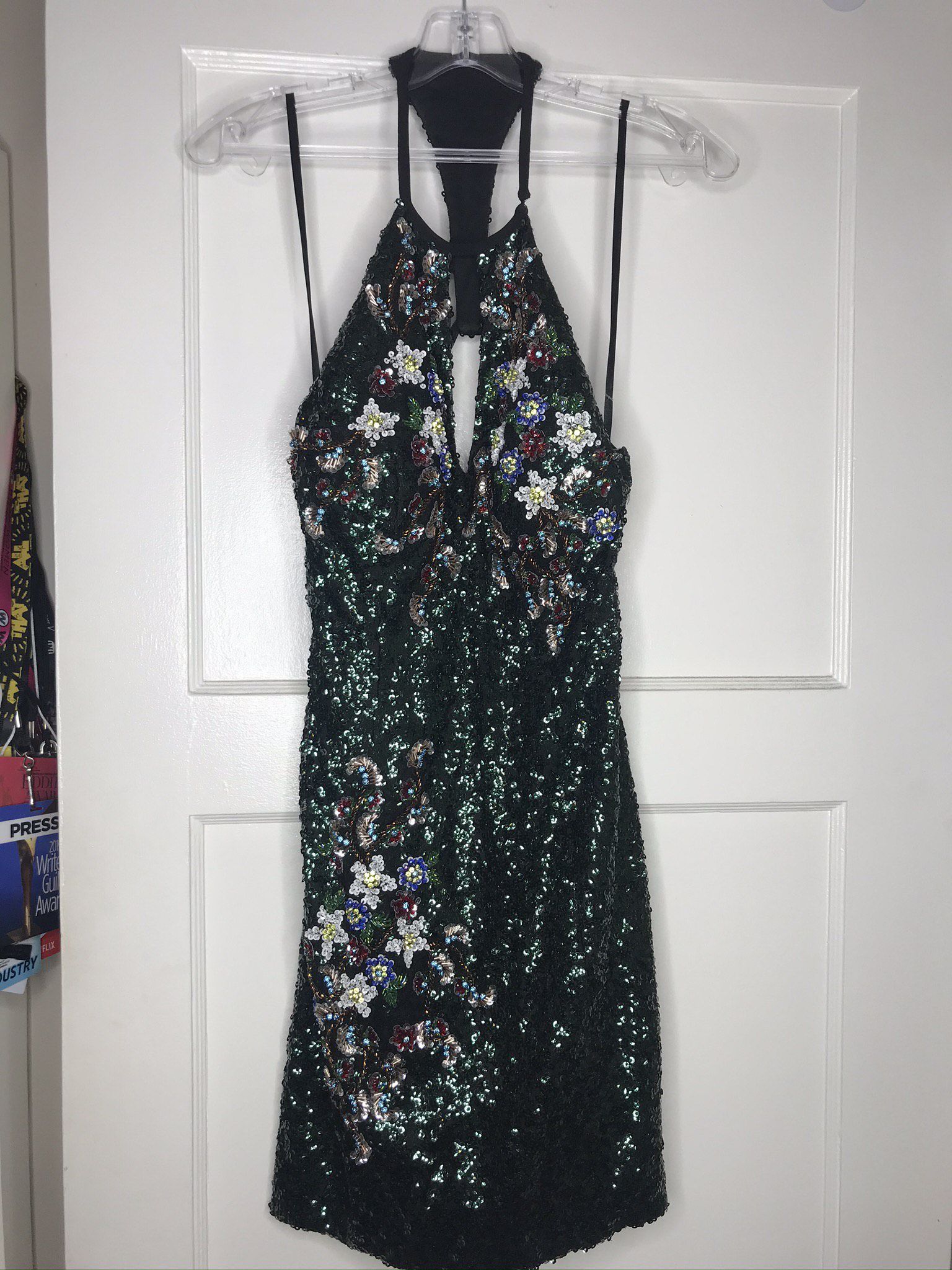 Jovani Size 4 Homecoming Halter Multicolor Cocktail Dress on Queenly