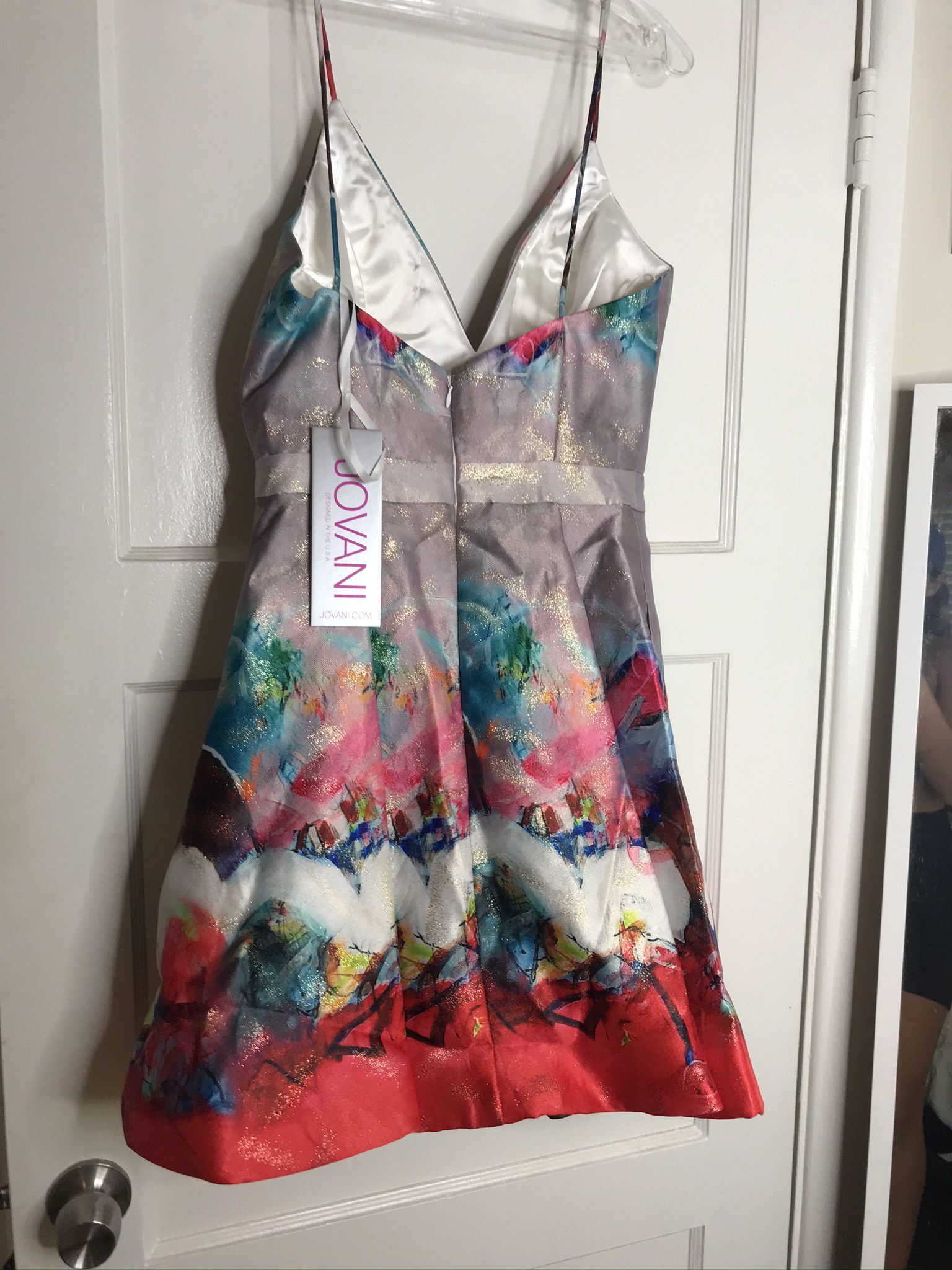 Jovani Size 6 Homecoming Multicolor Cocktail Dress on Queenly