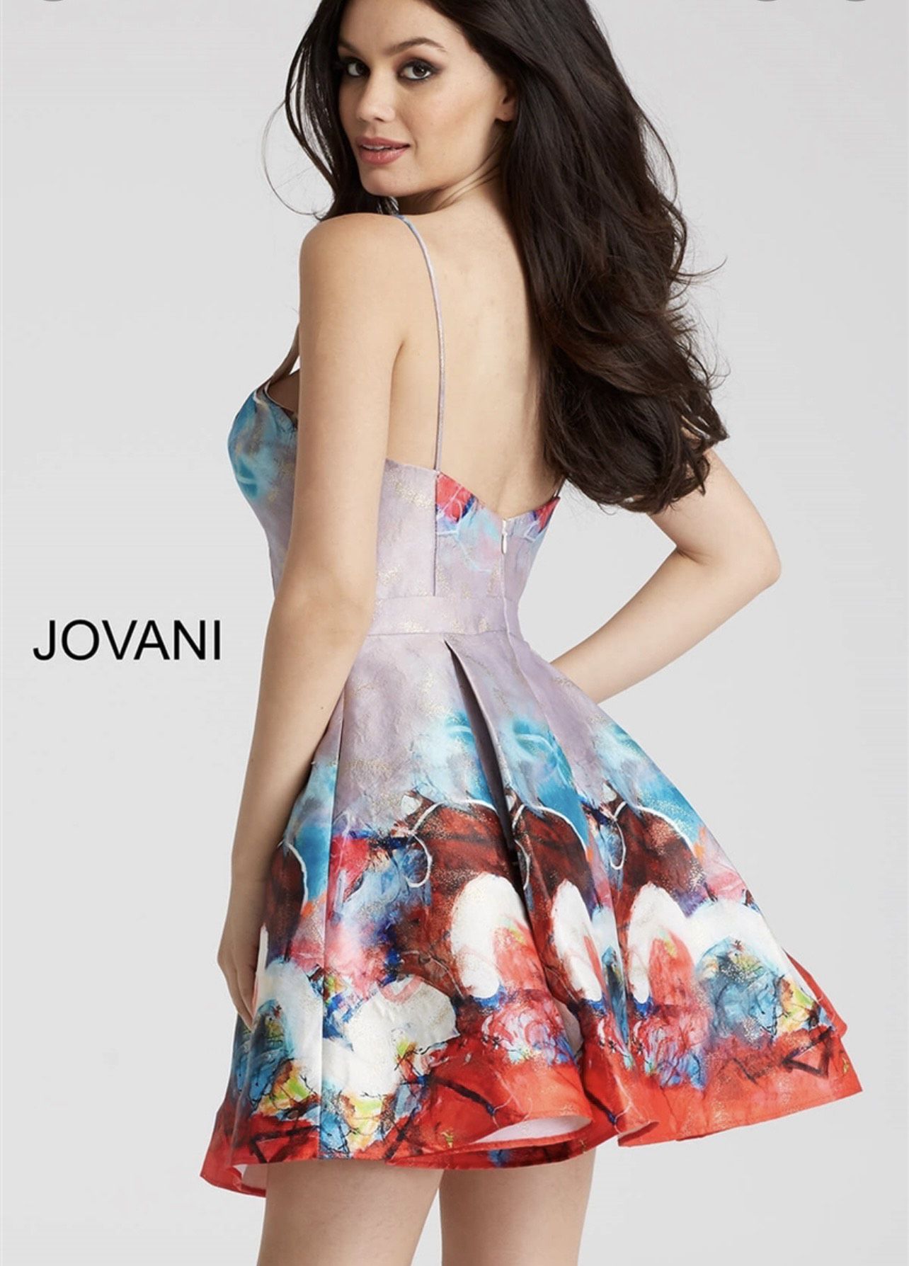 Jovani Size 8 Homecoming Multicolor Cocktail Dress on Queenly