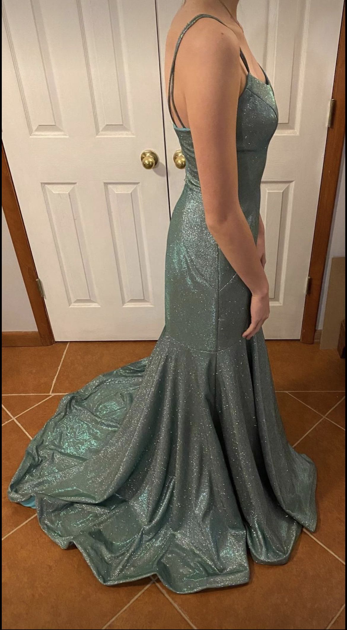 Sherri Hill Size 2 Prom Light Green Dress With Train on Queenly