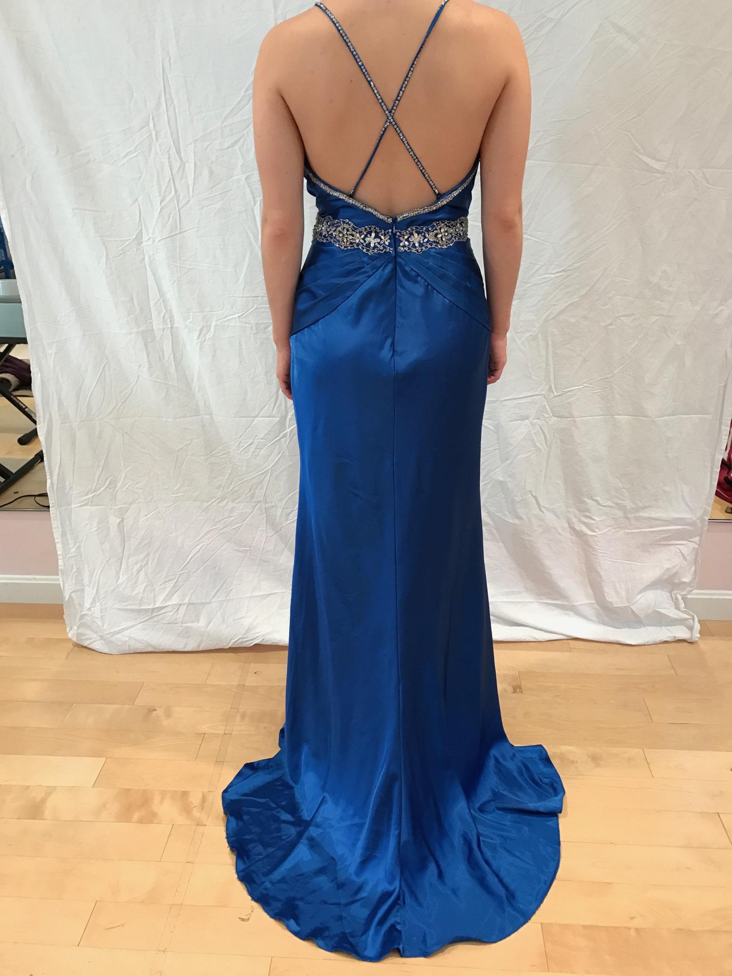 Paris Size 8 Prom Royal Blue A-line Dress on Queenly