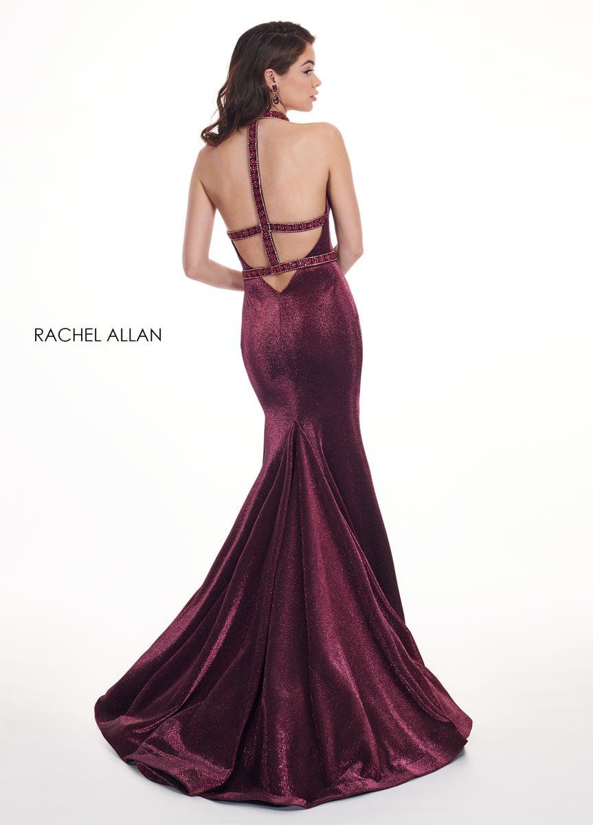 Style 6436 Rachel Allan Size 8 Prom Red Mermaid Dress on Queenly