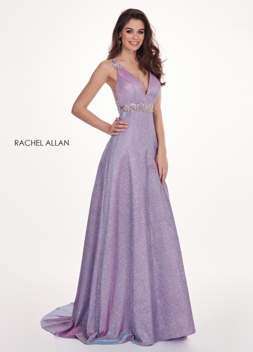 Style 6547 Rachel Allan Size 12 Prom Purple A-line Dress on Queenly