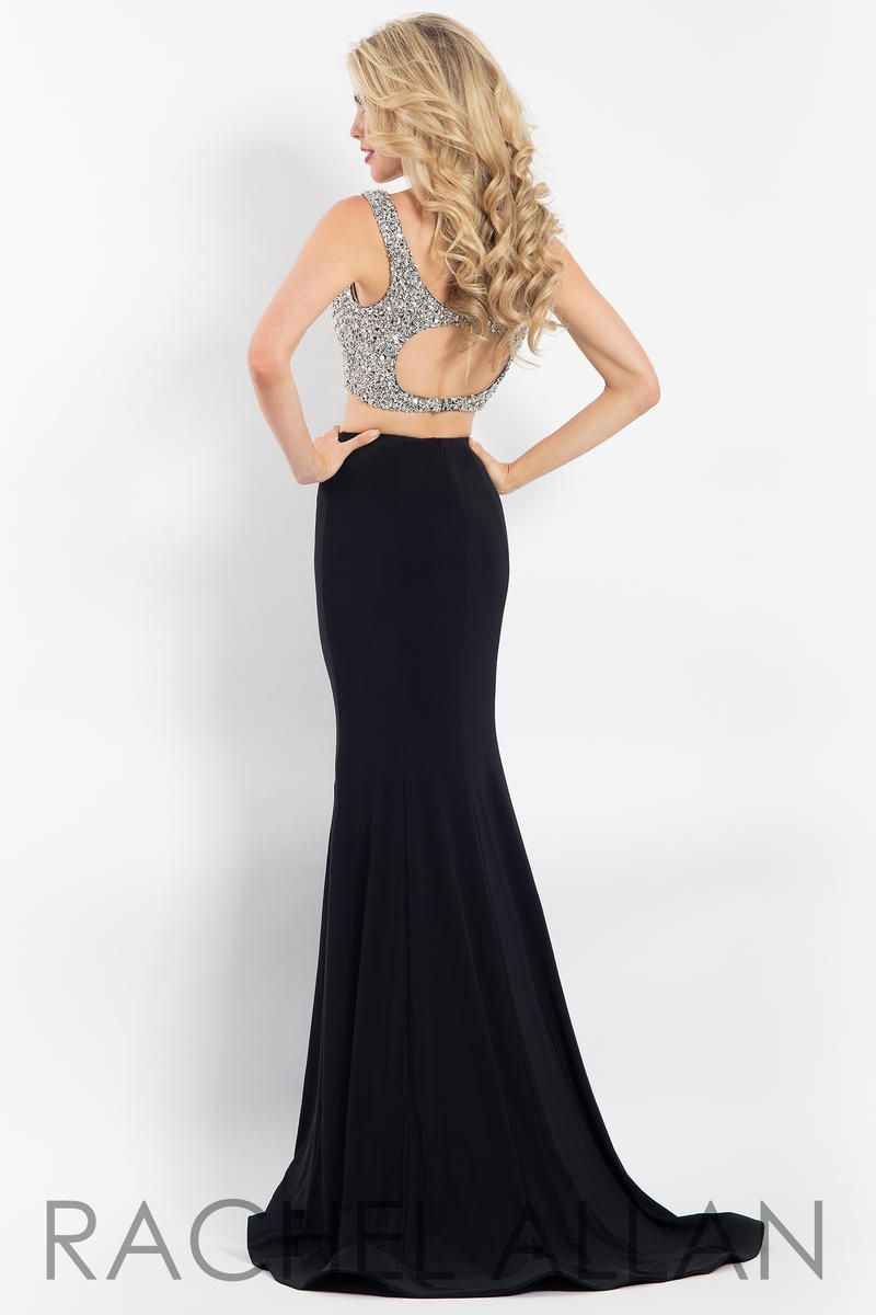 Style 6171 Rachel Allan Size 0 Prom Black Mermaid Dress on Queenly