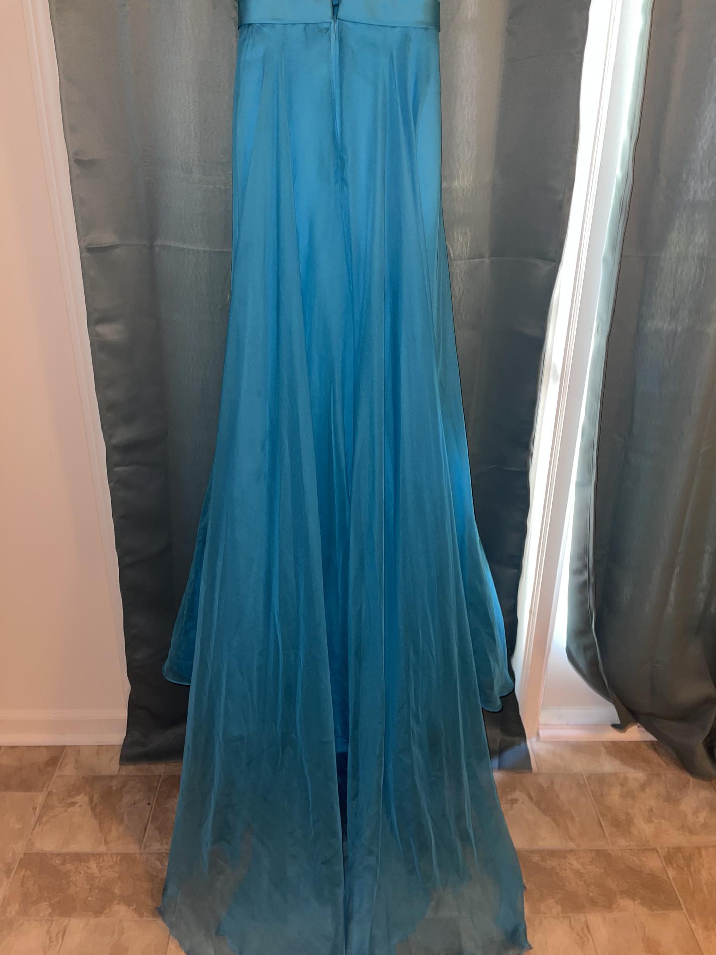 Ashley Lauren Size 2 Prom Blue Mermaid Dress on Queenly