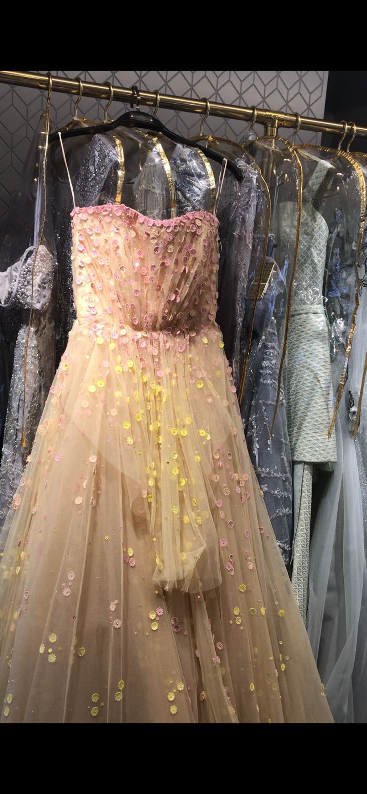 Size 6 Multicolor Ball Gown on Queenly