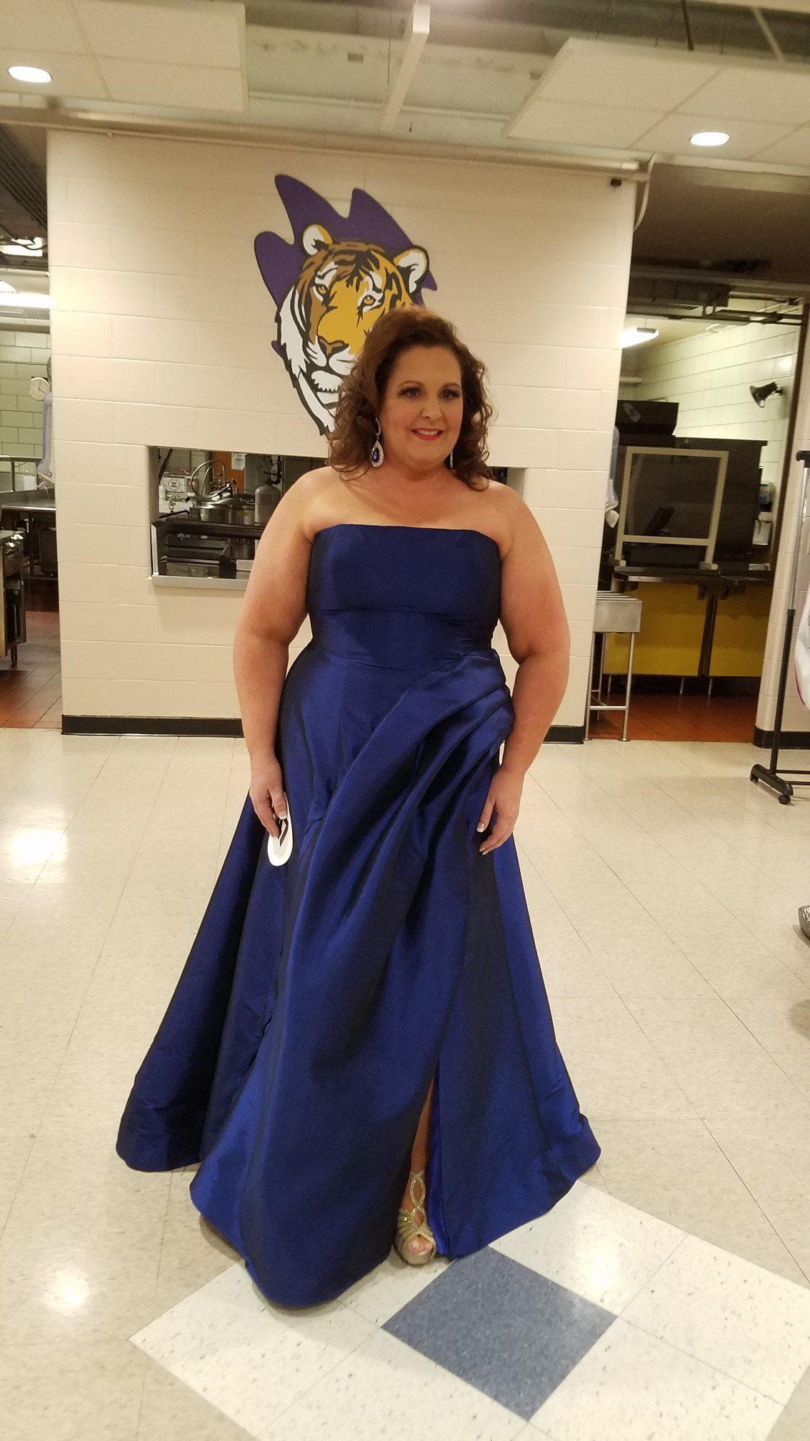 Mac Duggal Plus Size 20 Strapless Blue Ball Gown on Queenly