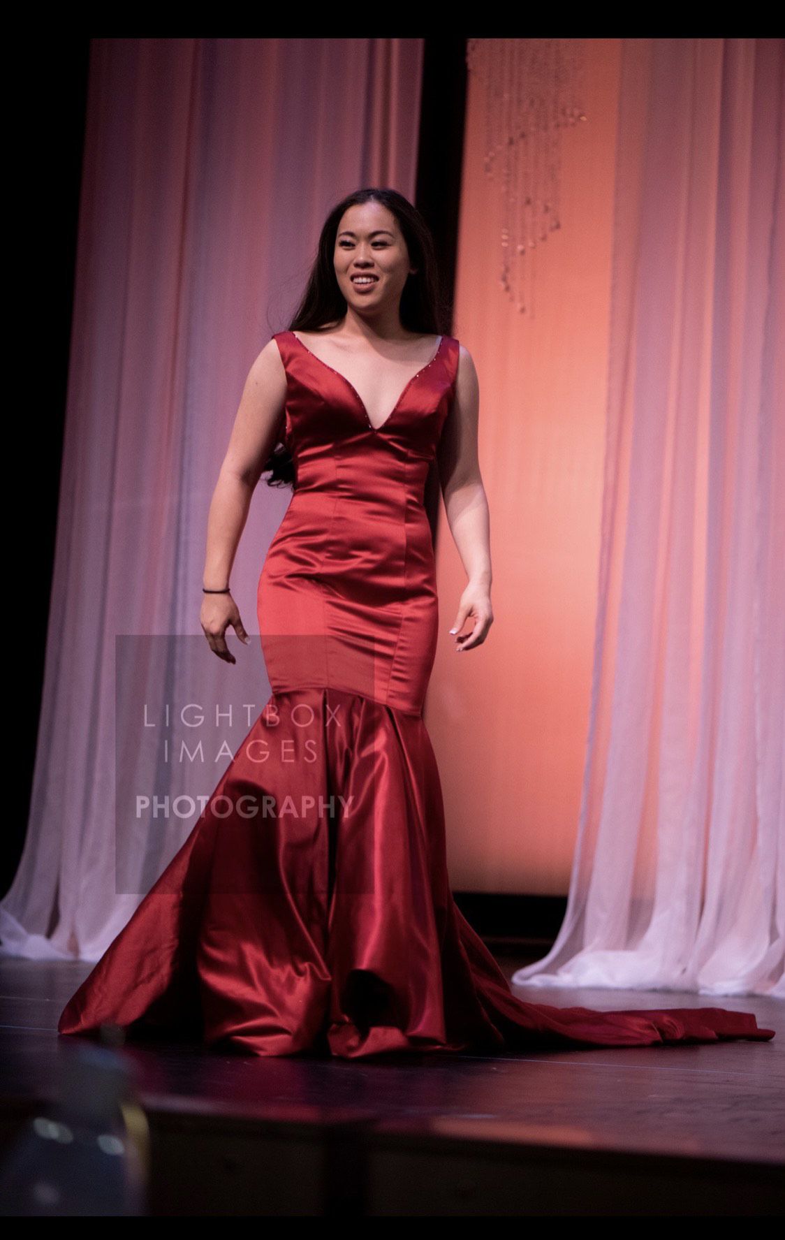 Custom Size 4 Prom Red Mermaid Dress on Queenly