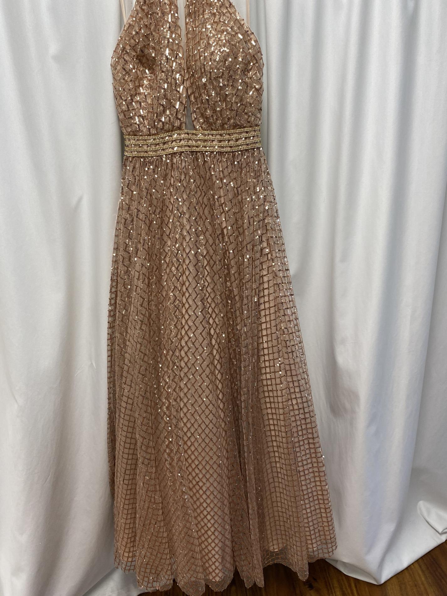 Gold Size 6 A-line Dress on Queenly