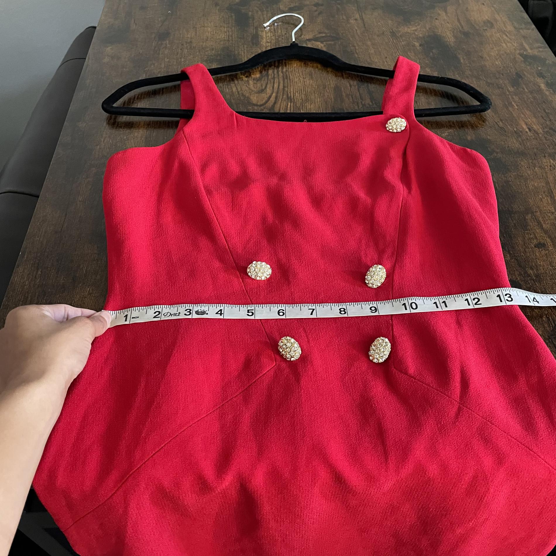 Kenar Size 2 Pageant Interview Halter Red A-line Dress on Queenly