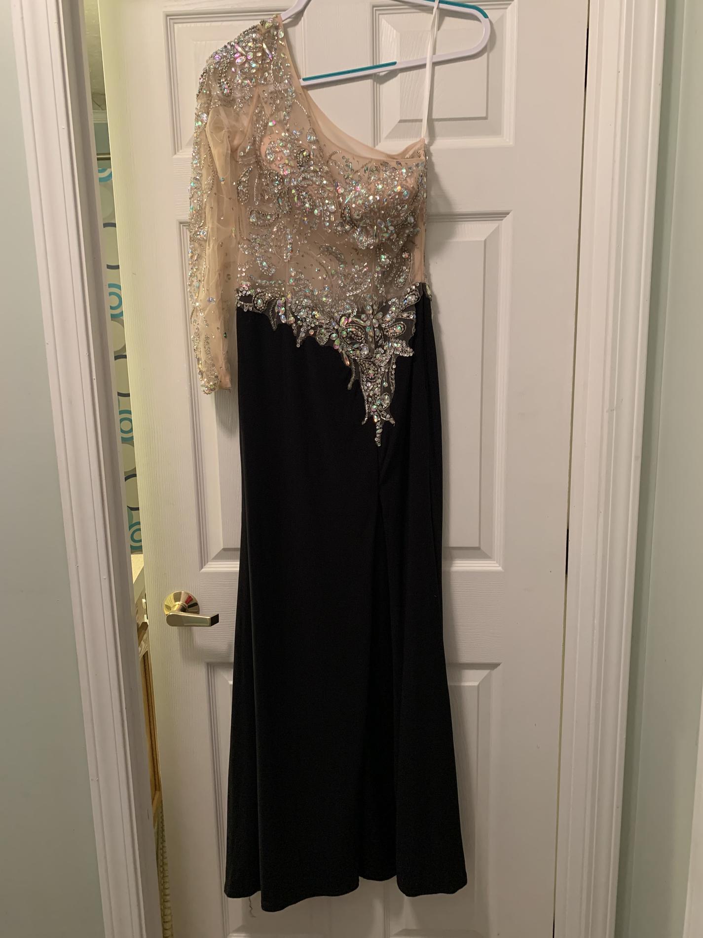 Size 10 Lace Black Floor Length Maxi on Queenly