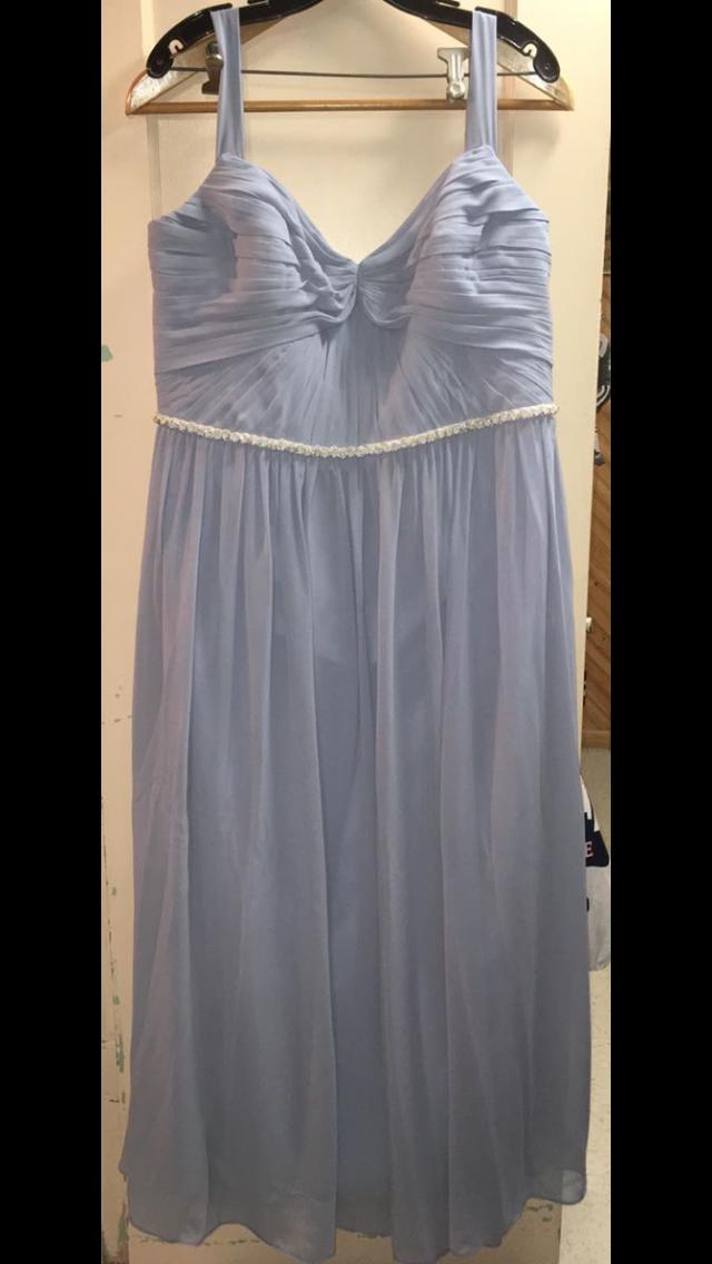 Style 5701 Hayley Paige Plus Size 22 Bridesmaid Light Blue A-line Dress on Queenly