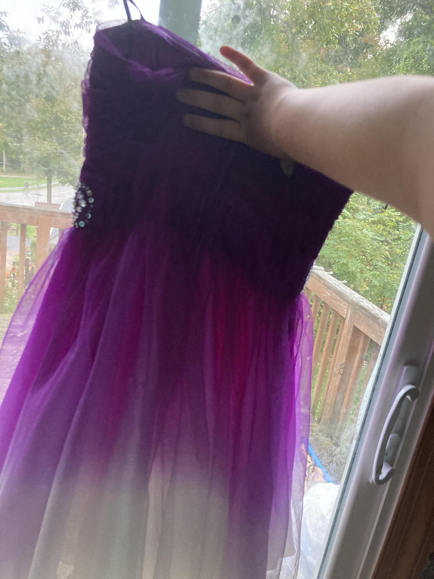 B. Darlin Size 8 Homecoming Strapless Purple Cocktail Dress on Queenly