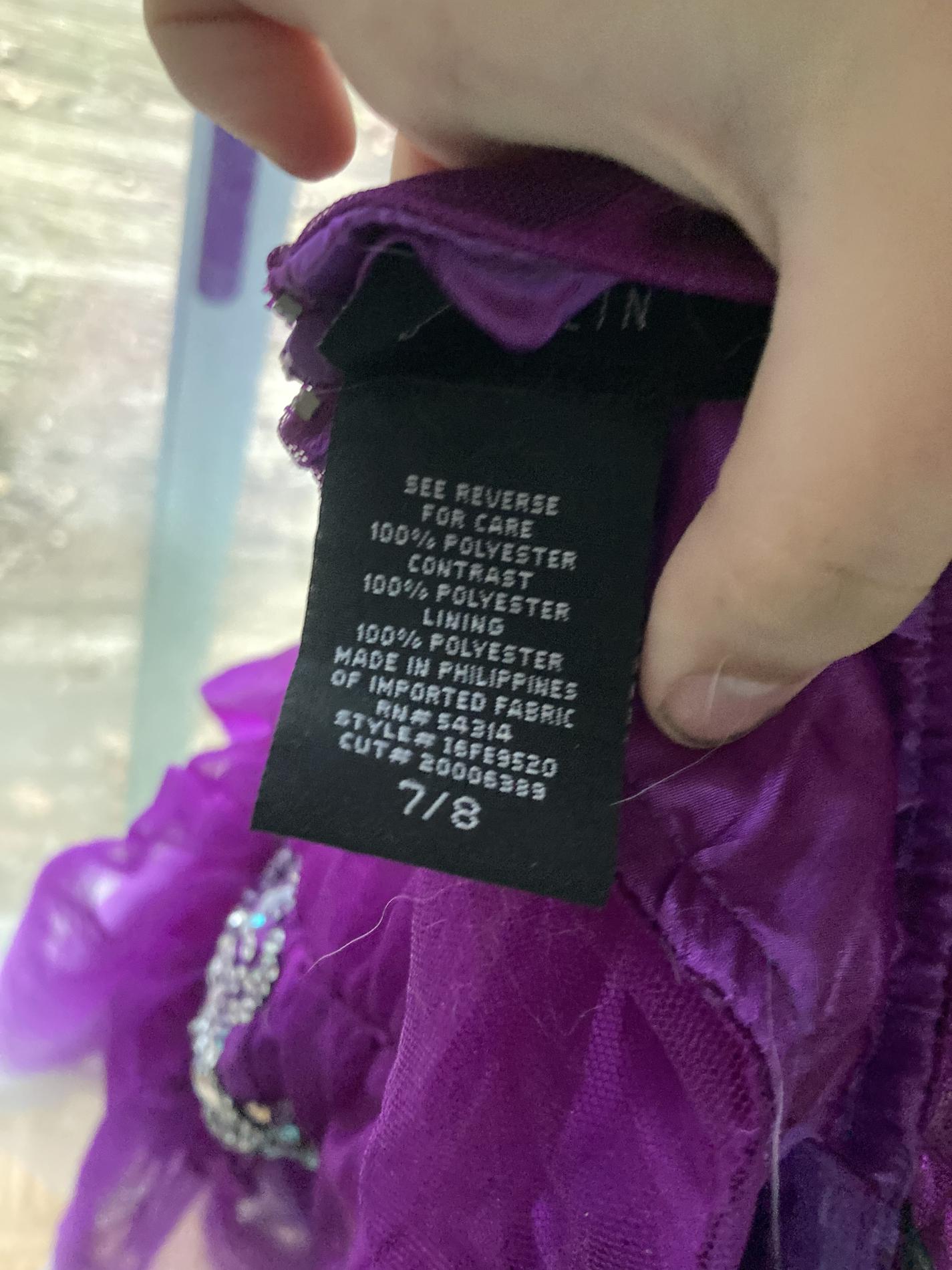 B. Darlin Size 8 Homecoming Strapless Purple Cocktail Dress on Queenly