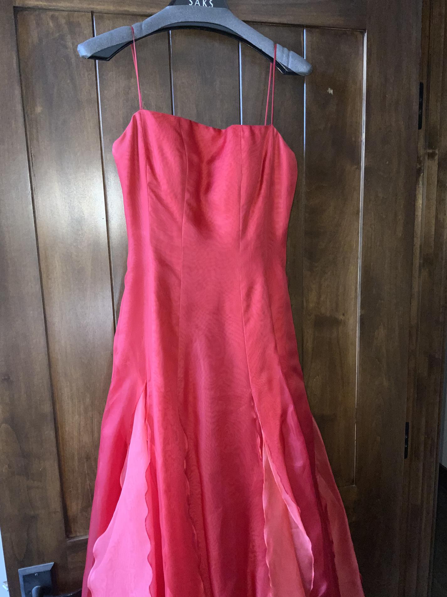 Angel Sanchez Size 8 Bridesmaid Red Ball Gown on Queenly