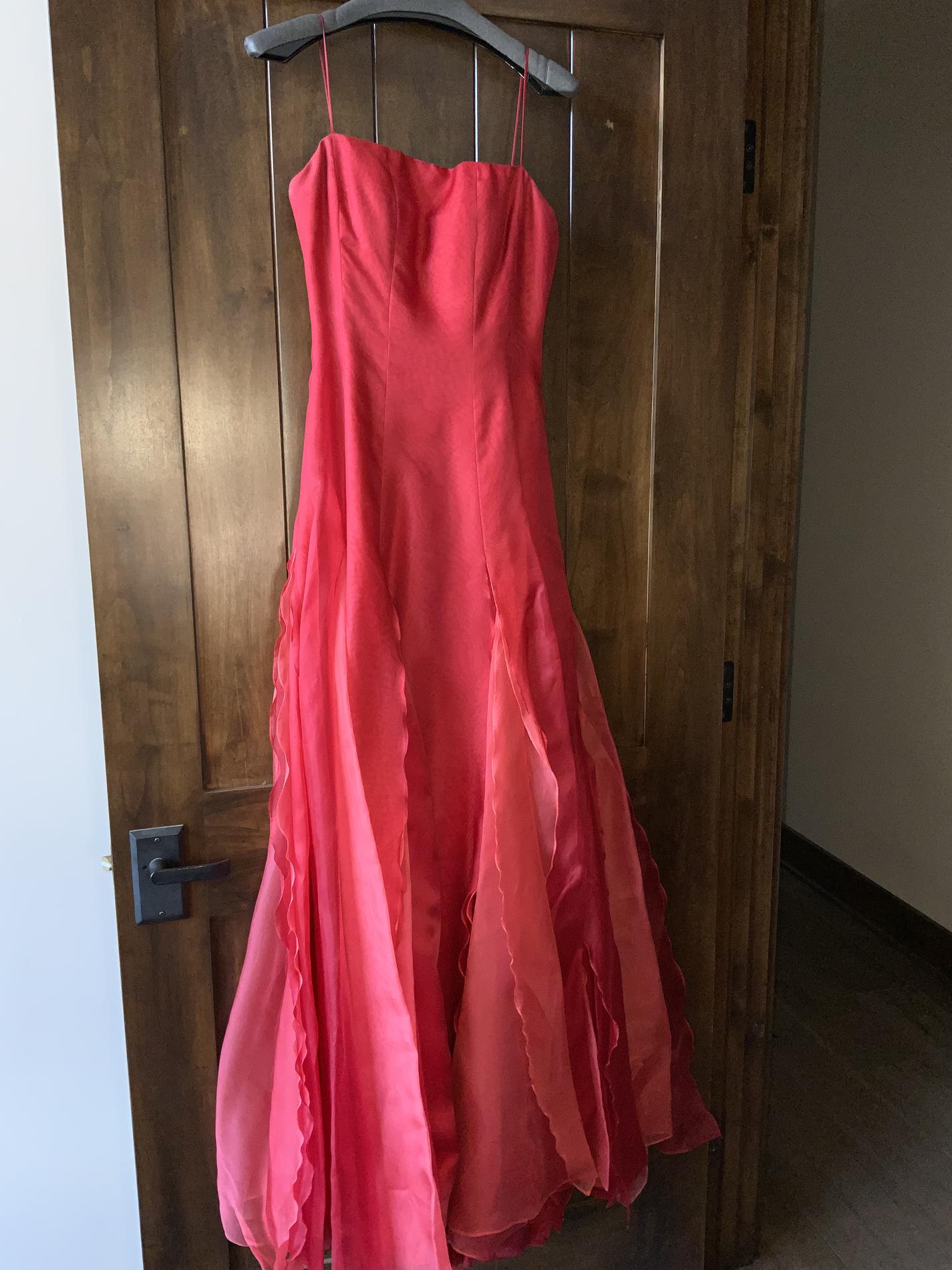 Angel Sanchez Size 8 Bridesmaid Red Ball Gown on Queenly