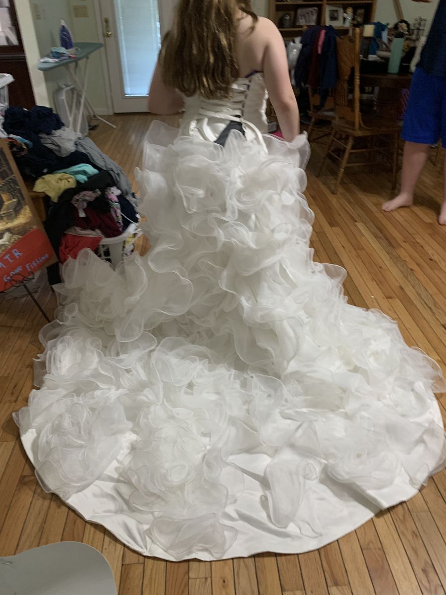 Size 12 Wedding White Dress With Train on Queenly