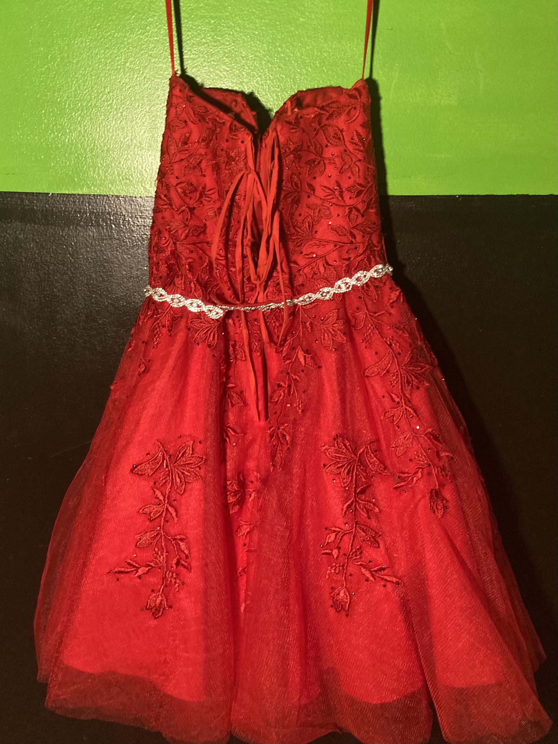 D’Queen’s Boutique Size 0 Red A-line Dress on Queenly