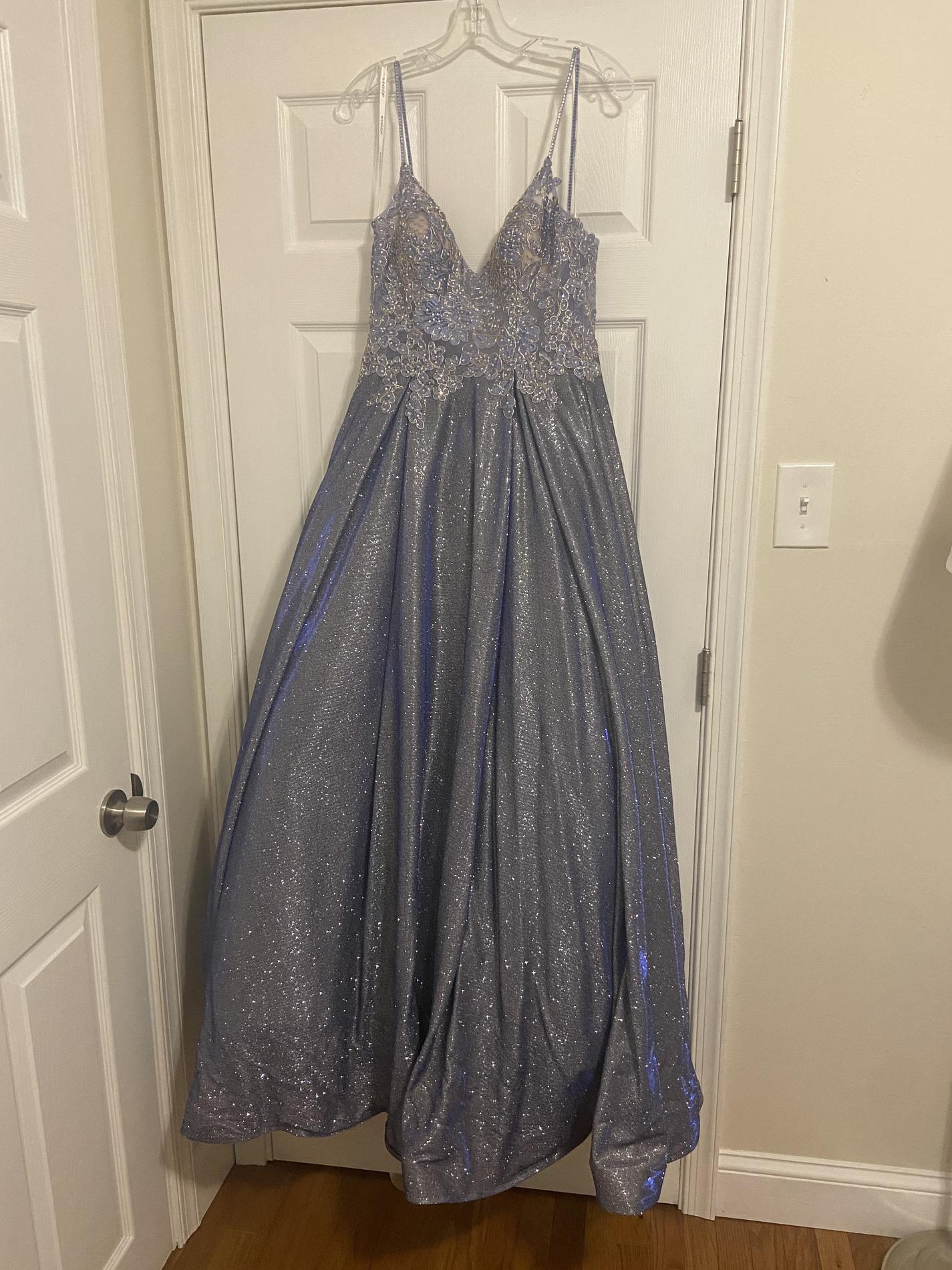 Jovani JVN2206 Size 2 Light Blue Ball Gown on Queenly