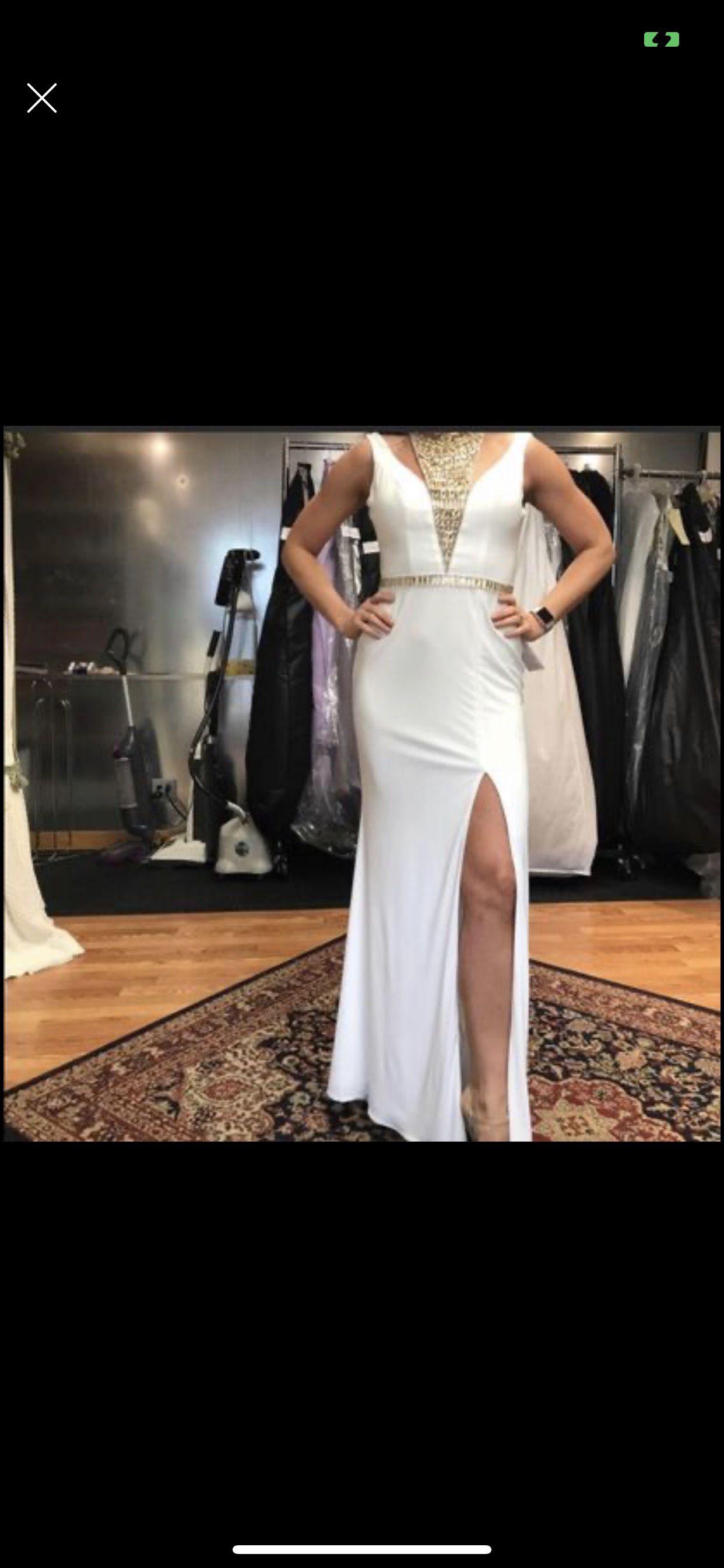 Jolene Size 8 White Side Slit Dress on Queenly