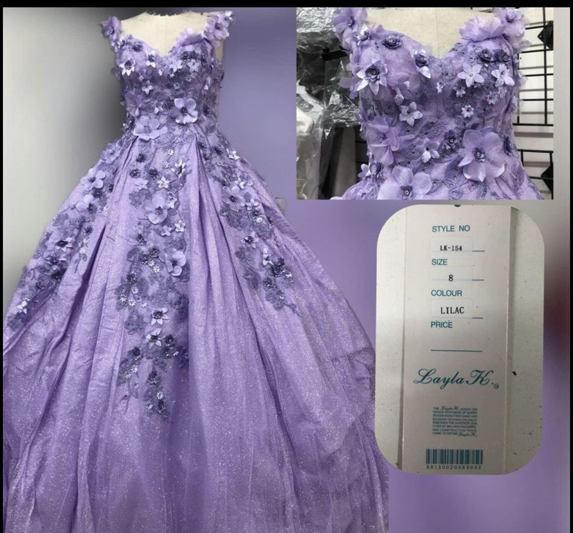 May queen inc Purple Size 8 Sweet 16 Quinceanera Pageant Prom Ball gown on Queenly