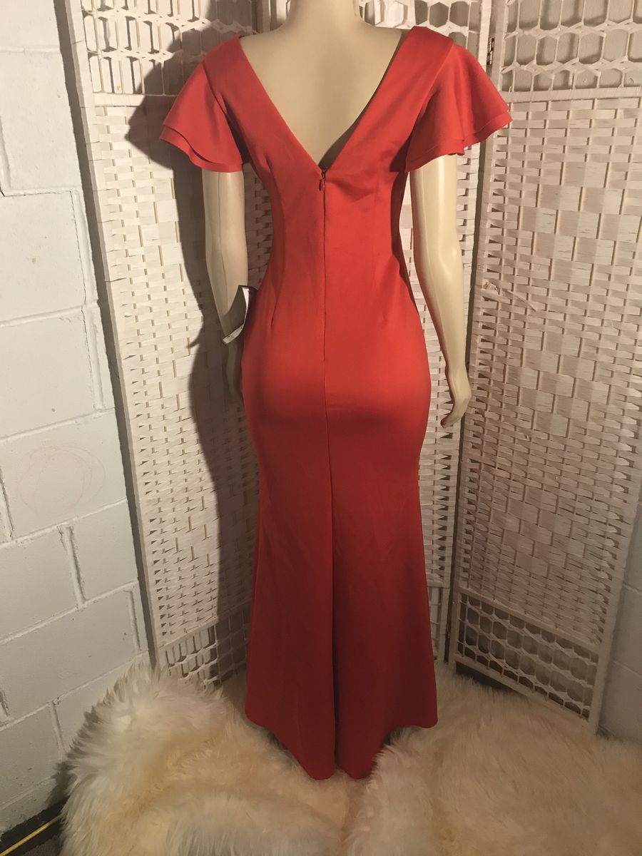 Betsy and Adam Size 2 Red Floor Length Maxi on Queenly