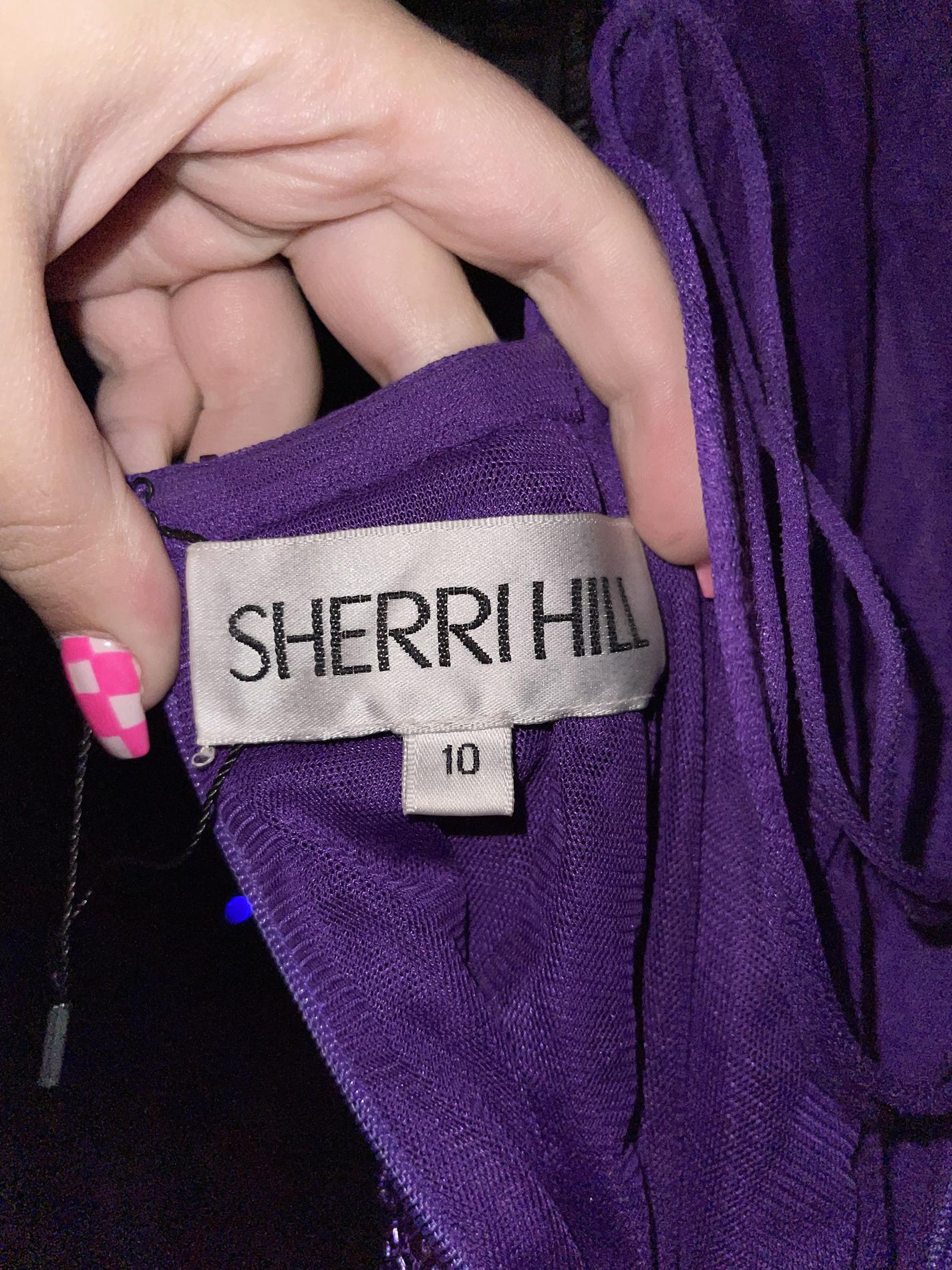 Sherri Hill Size 10 Homecoming Plunge Purple Cocktail Dress on Queenly