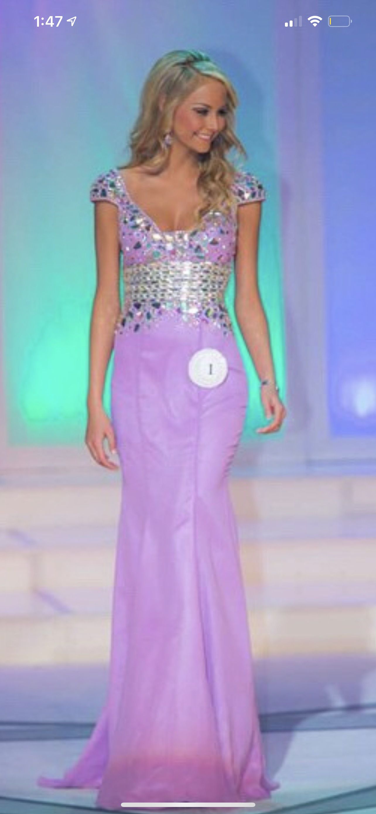 Jovani Size 4 Prom Plunge Satin Purple Mermaid Dress on Queenly