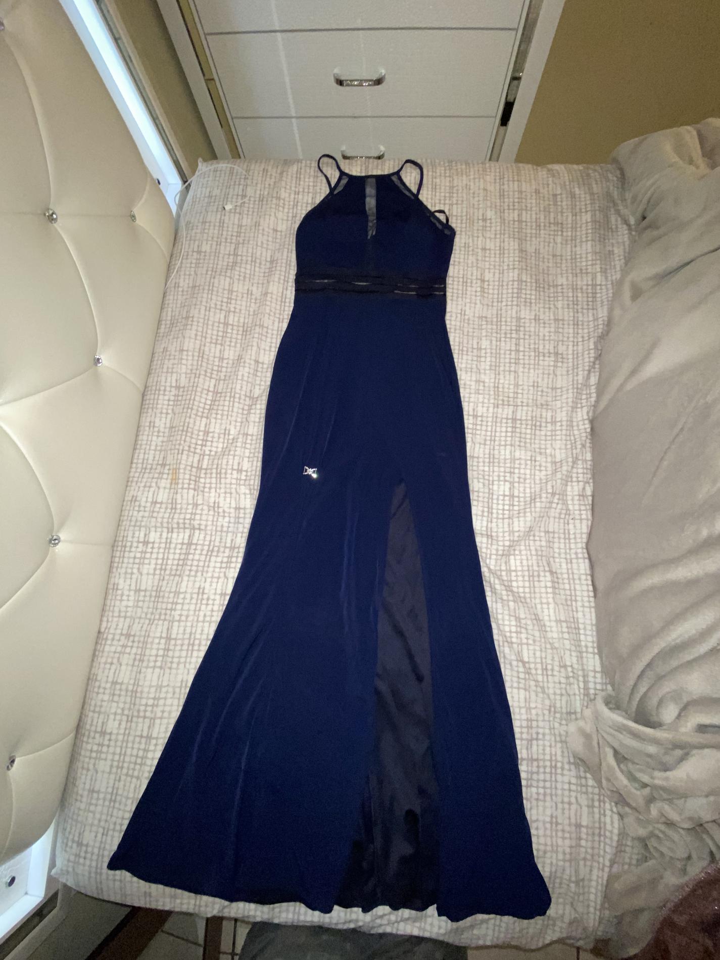 Size 4 Blue Ball Gown on Queenly