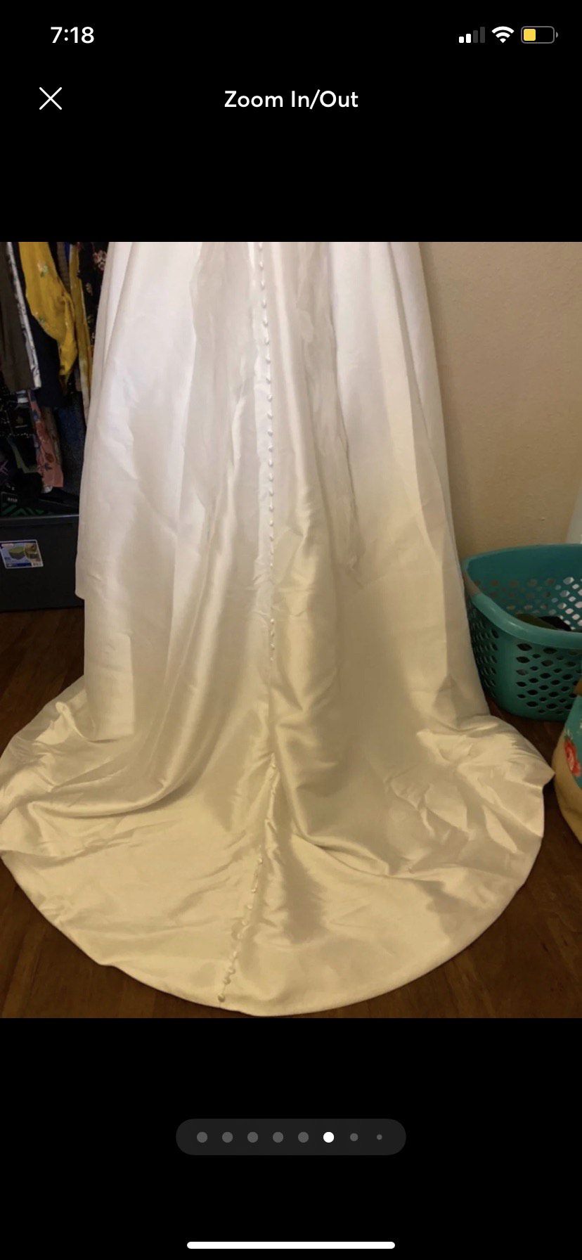 Allure Bridal Size 14 Wedding Plunge Satin White Ball Gown on Queenly