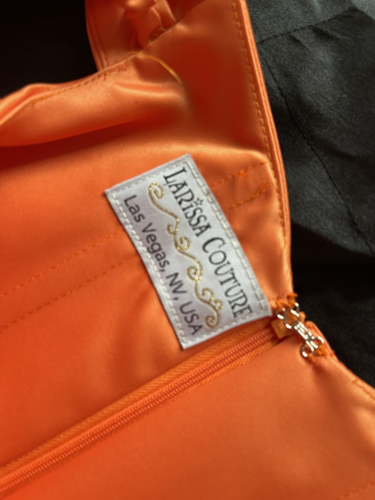 Larissa Couture Size 0 Off The Shoulder Orange Cocktail Dress on Queenly