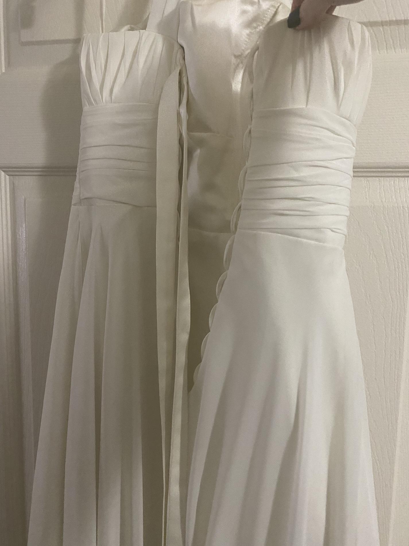Size 4 Wedding White Floor Length Maxi on Queenly