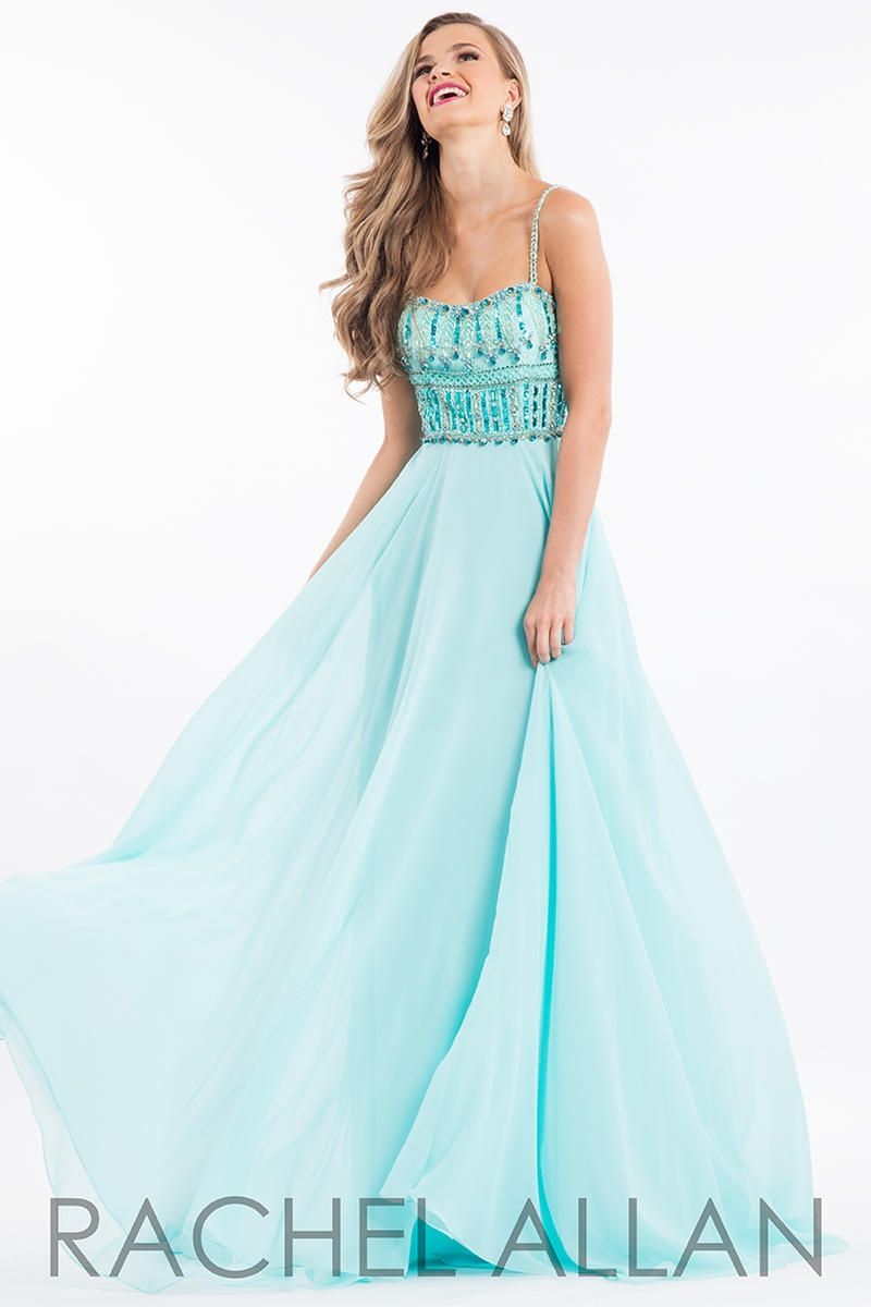 Style 2118 Rachel Allan Plus Size 16 Prom Light Green A-line Dress on Queenly