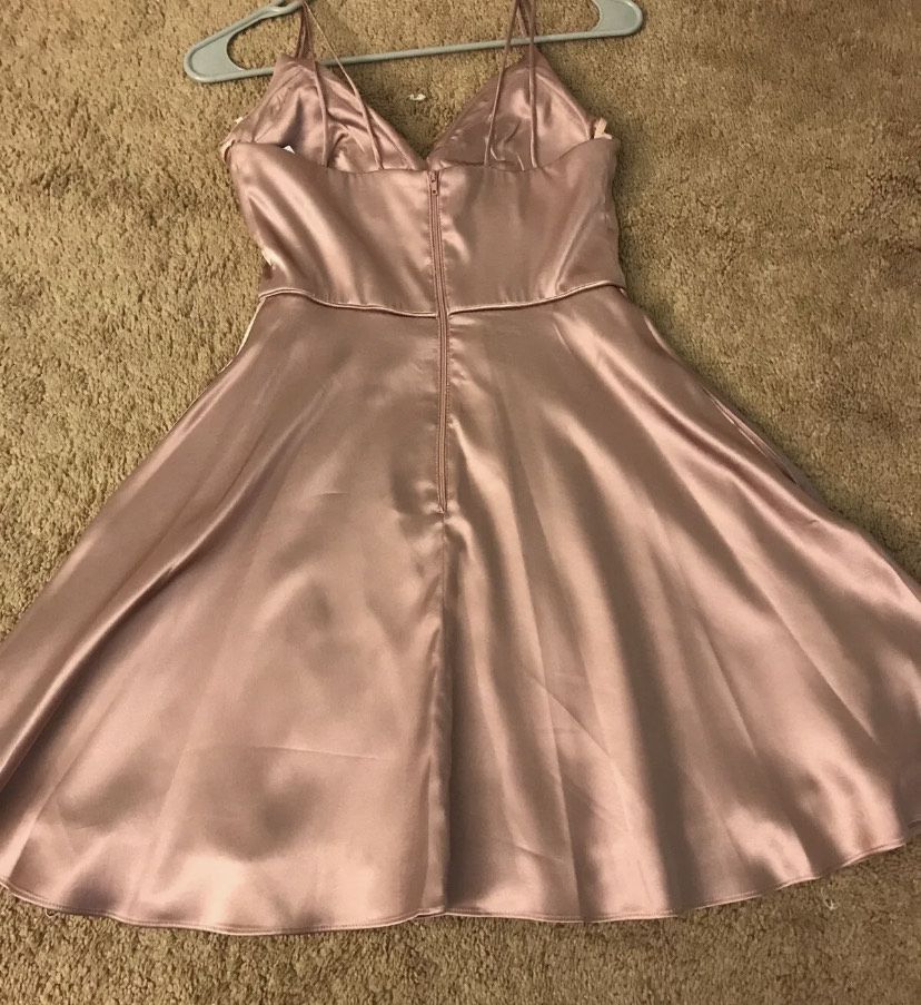 Size 2 Satin Pink A-line Dress on Queenly