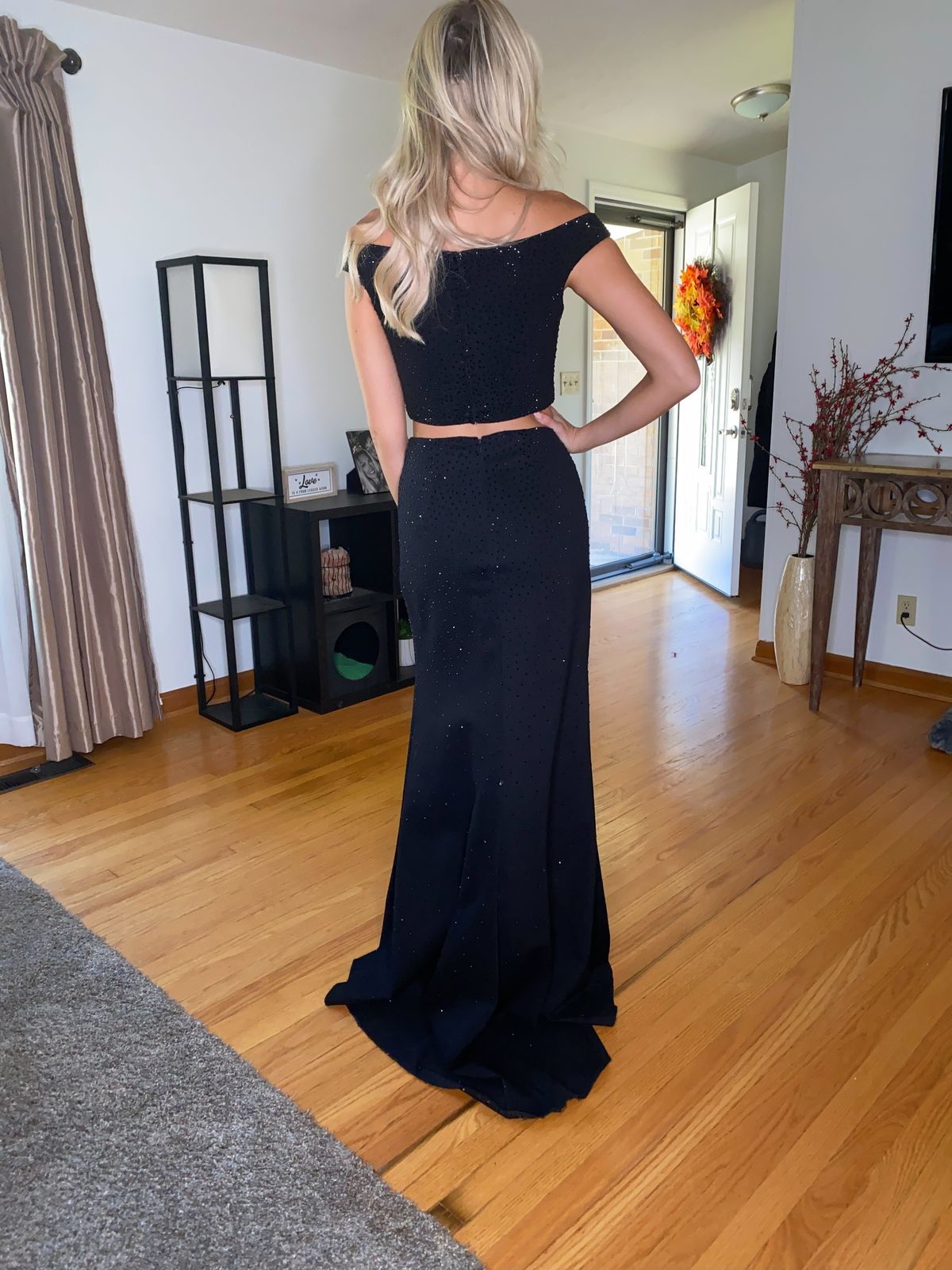 Sherri Hill Size 8 Prom Black Side Slit Dress on Queenly