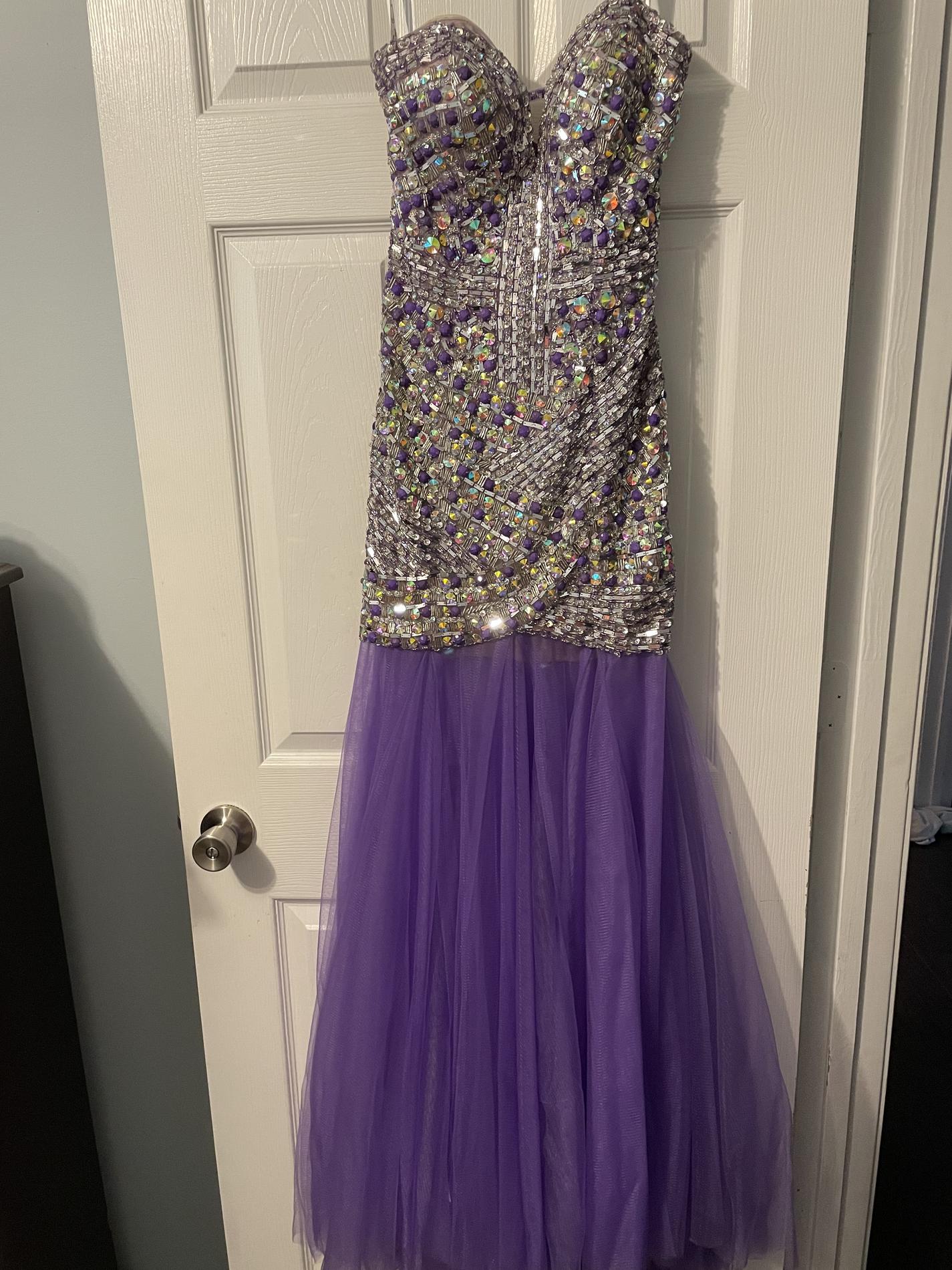 Partytime Size 2 Prom Purple Mermaid Dress on Queenly