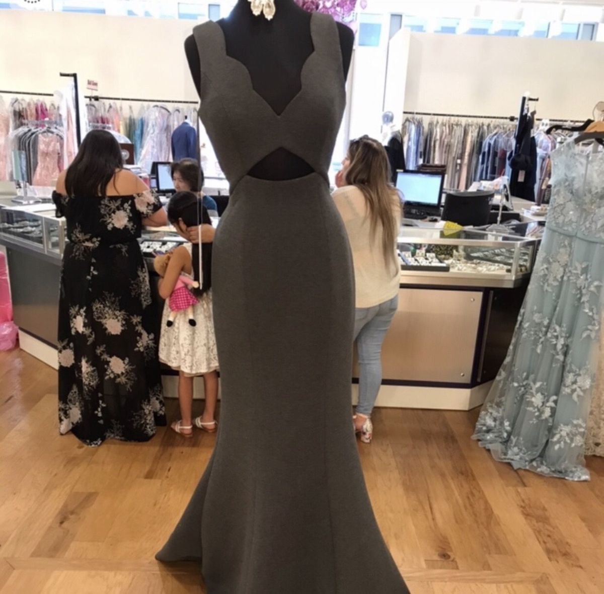 Jovani Size 00 Prom Black Mermaid Dress on Queenly