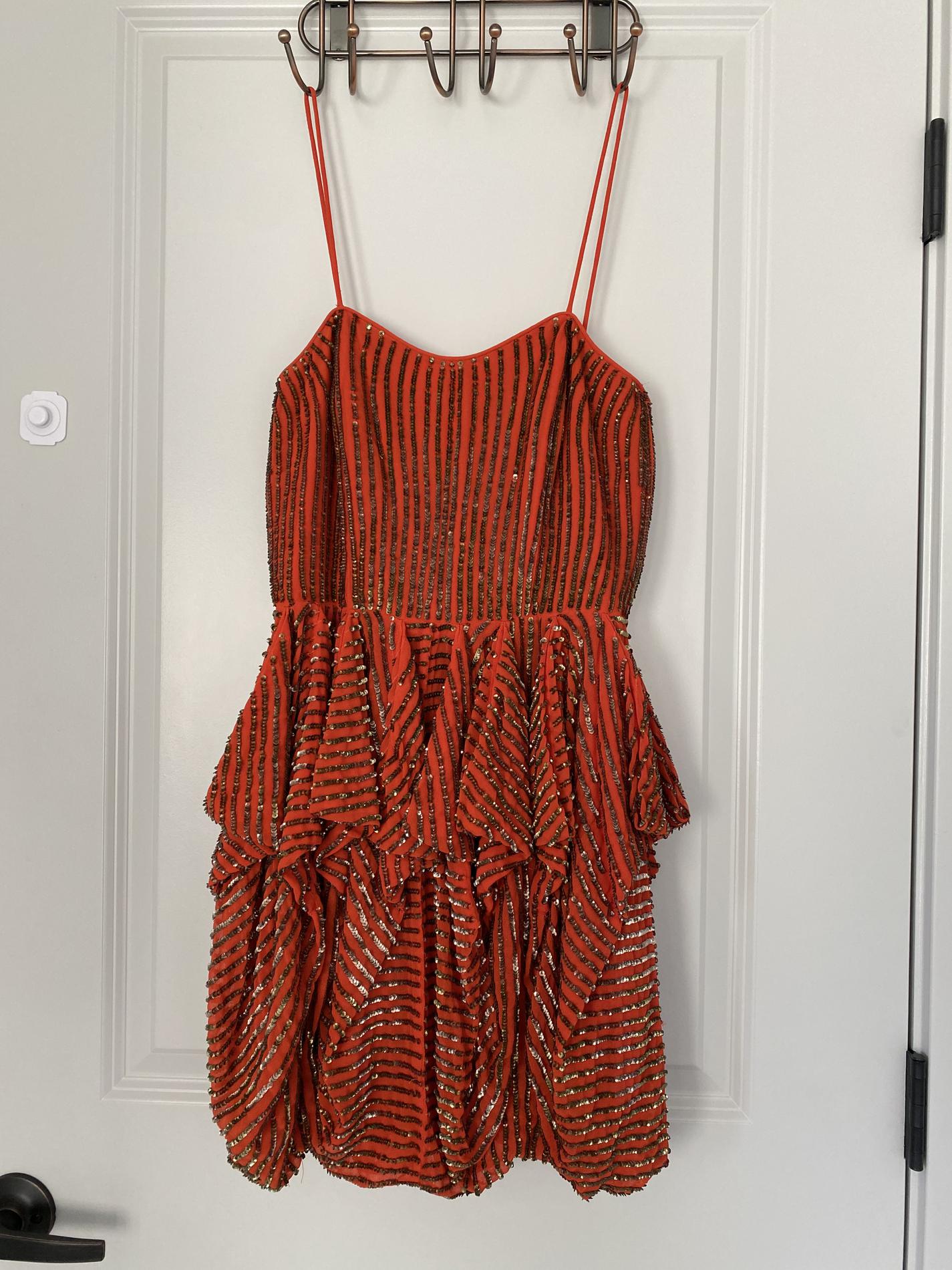 French Connection Size 2 Homecoming Orange Cocktail Dress on Queenly
