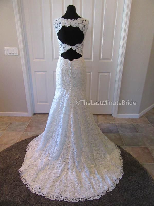 Maggie Sottero Size 8 Lace White Mermaid Dress on Queenly