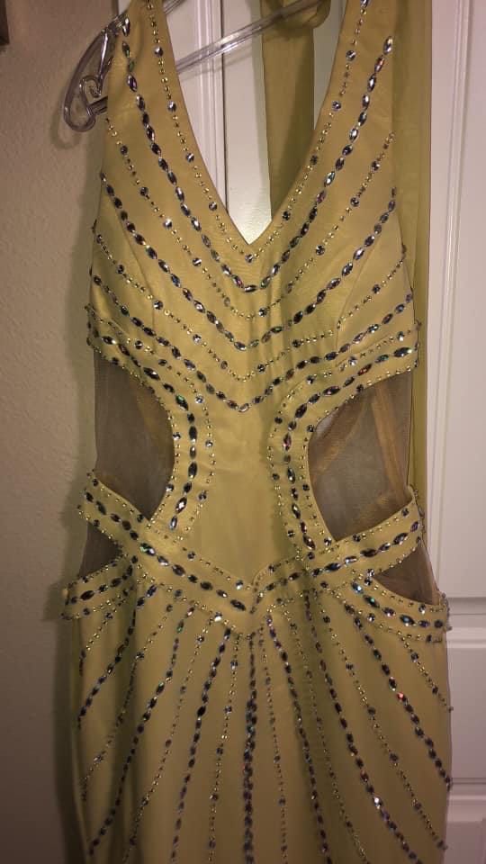 Gold Size 12 A-line Dress on Queenly
