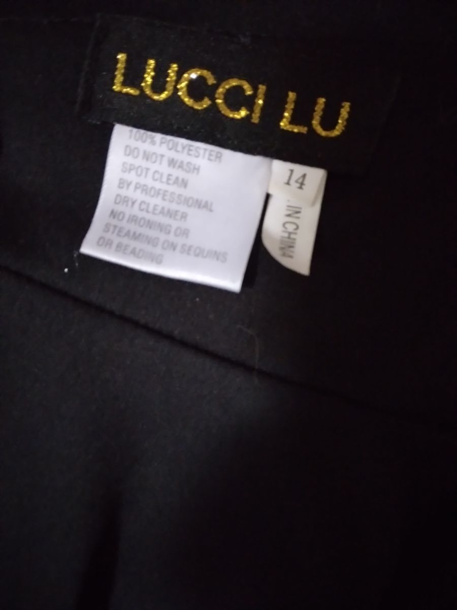 Lucci Lu Size 14 Prom Black Cocktail Dress on Queenly