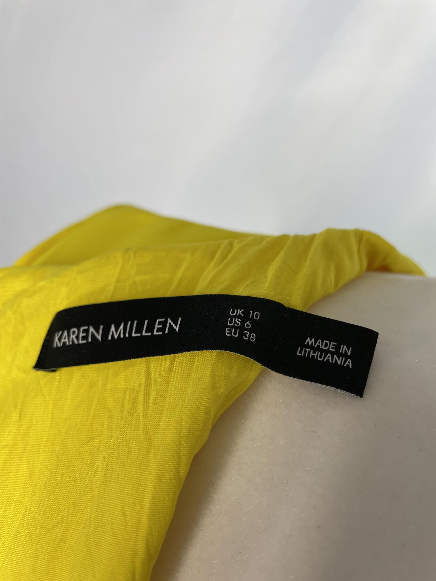 Karen Millen Size 6 Pageant Interview Yellow Cocktail Dress on Queenly
