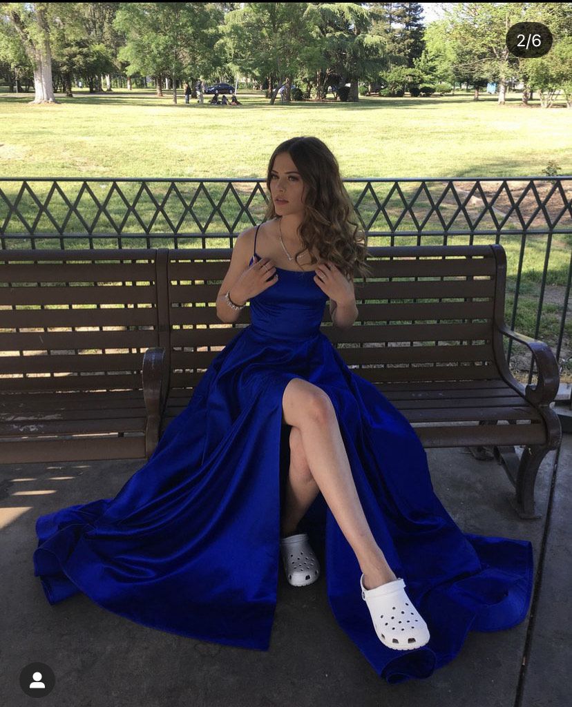 Sherri Hill Size 0 Prom Royal Blue Side Slit Dress on Queenly