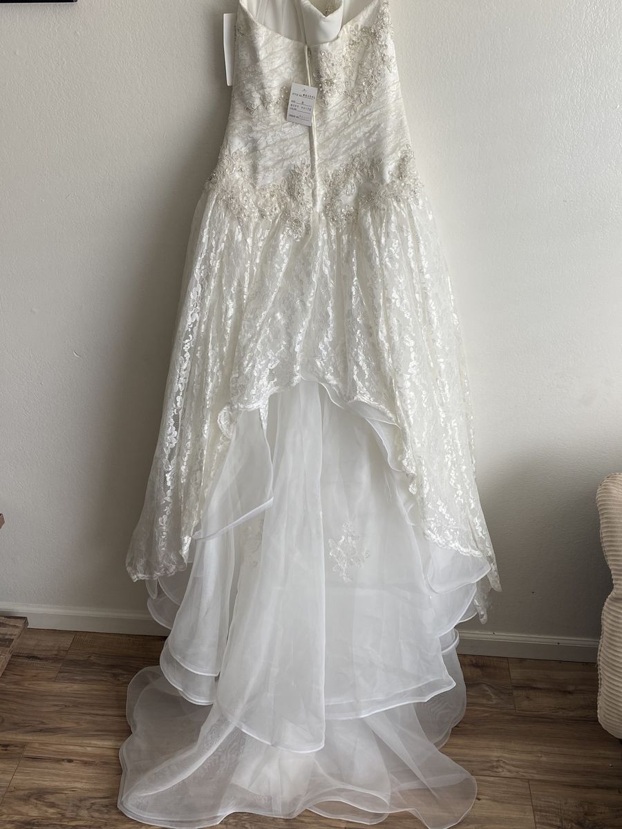 Size 8 Wedding Lace White Dress With Train on Queenly