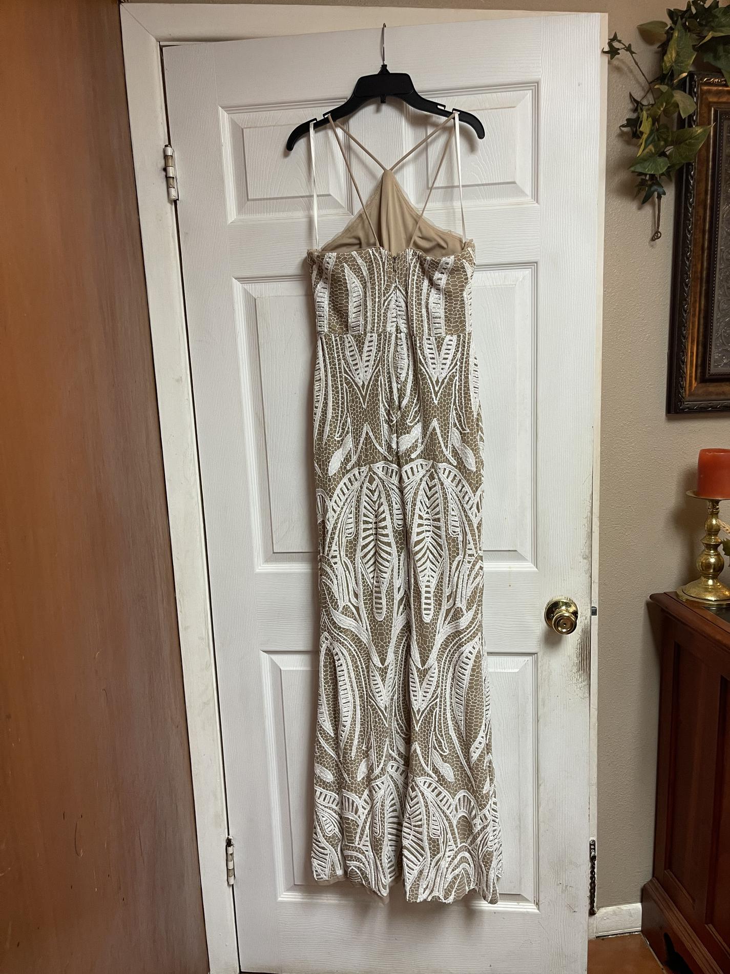 Gianna Bini Size 8 Prom Nude Floor Length Maxi on Queenly